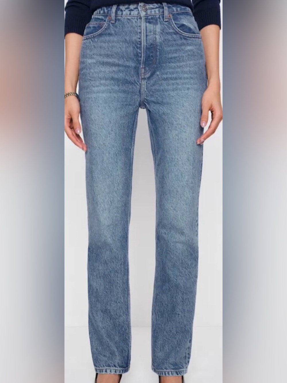 Reformation Jeans Cynthia High Rise Straight Denim Colorado 27